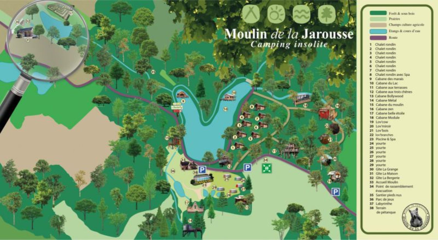 Plan du Moulin de la Jarousse